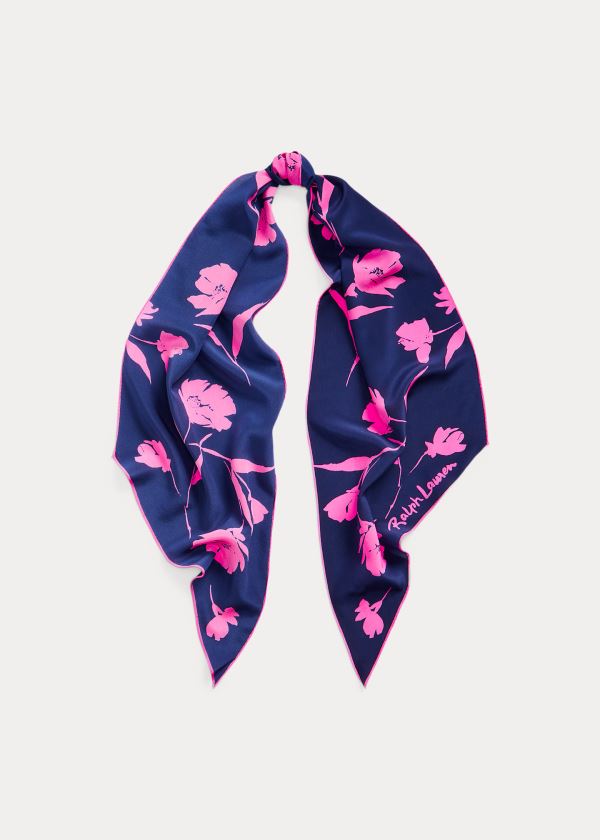 Polo Ralph Lauren Floral Silk Hair Bow Halstørklæde Dame Danmark (VPZFL7598)